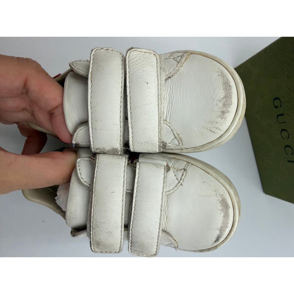 Gucci kids ace leather sneakers size 21 with box - Picture 5 of 7